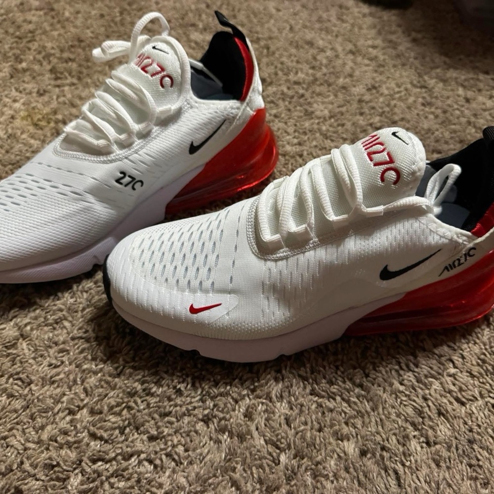 Nike Air Max 270 White with Red Accents